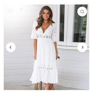 White Boho Dress